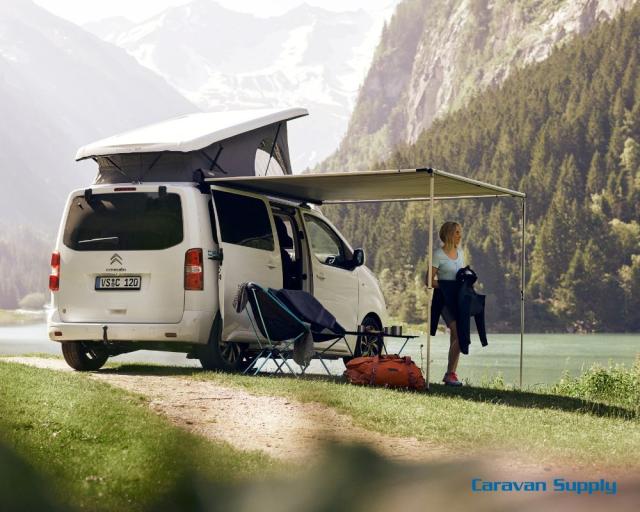 Markise Thule 3200 250 cm svart boks uni grey
