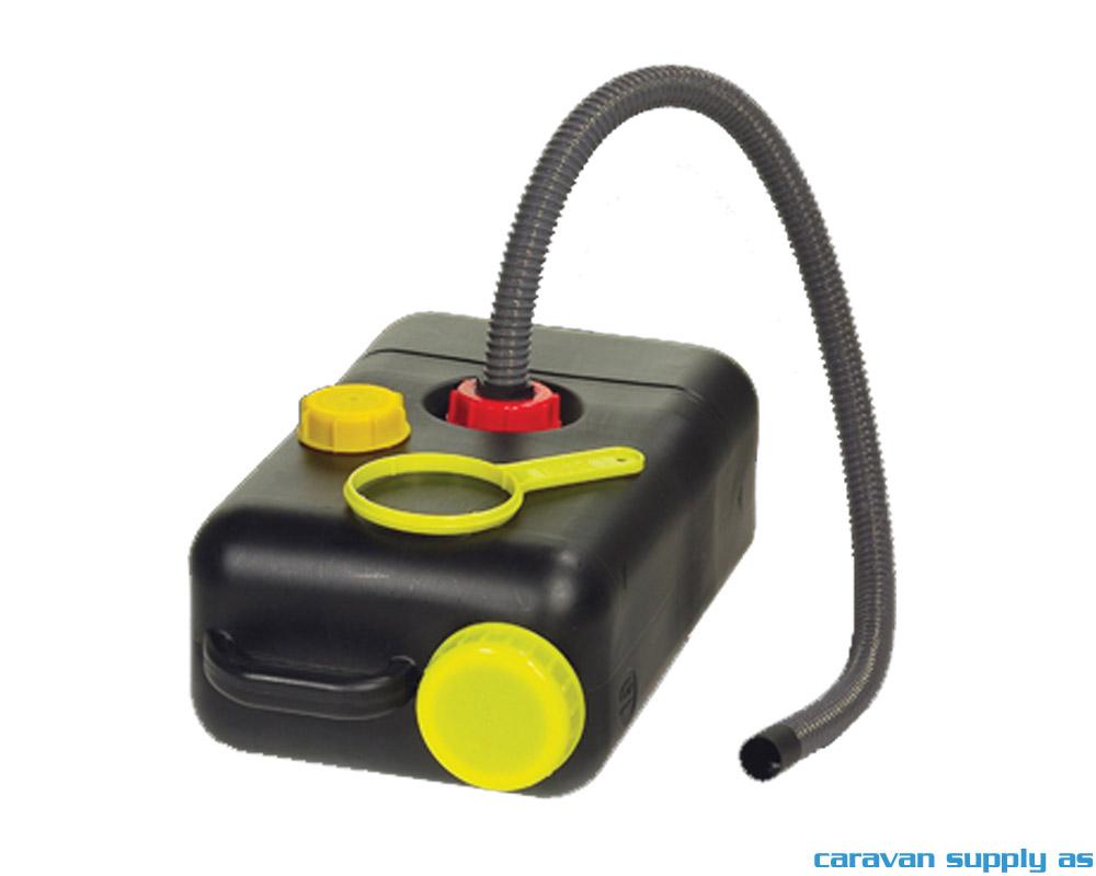 Avfallstank m/slange 19l svart