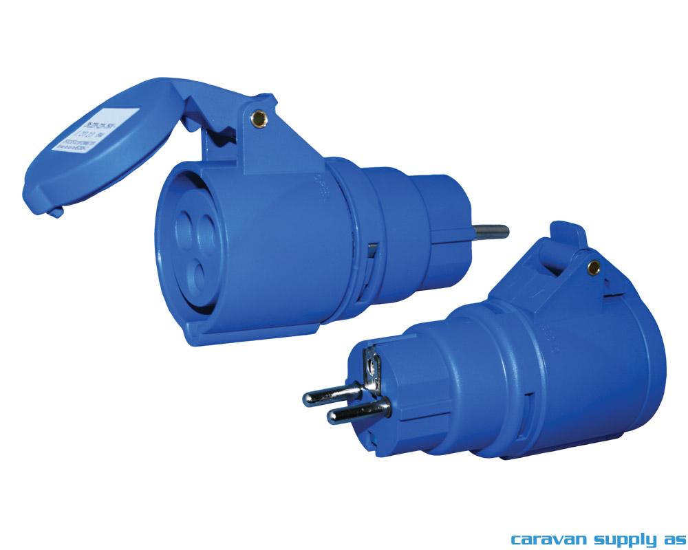 Adapter 220V hann schuko + hunn CEE17