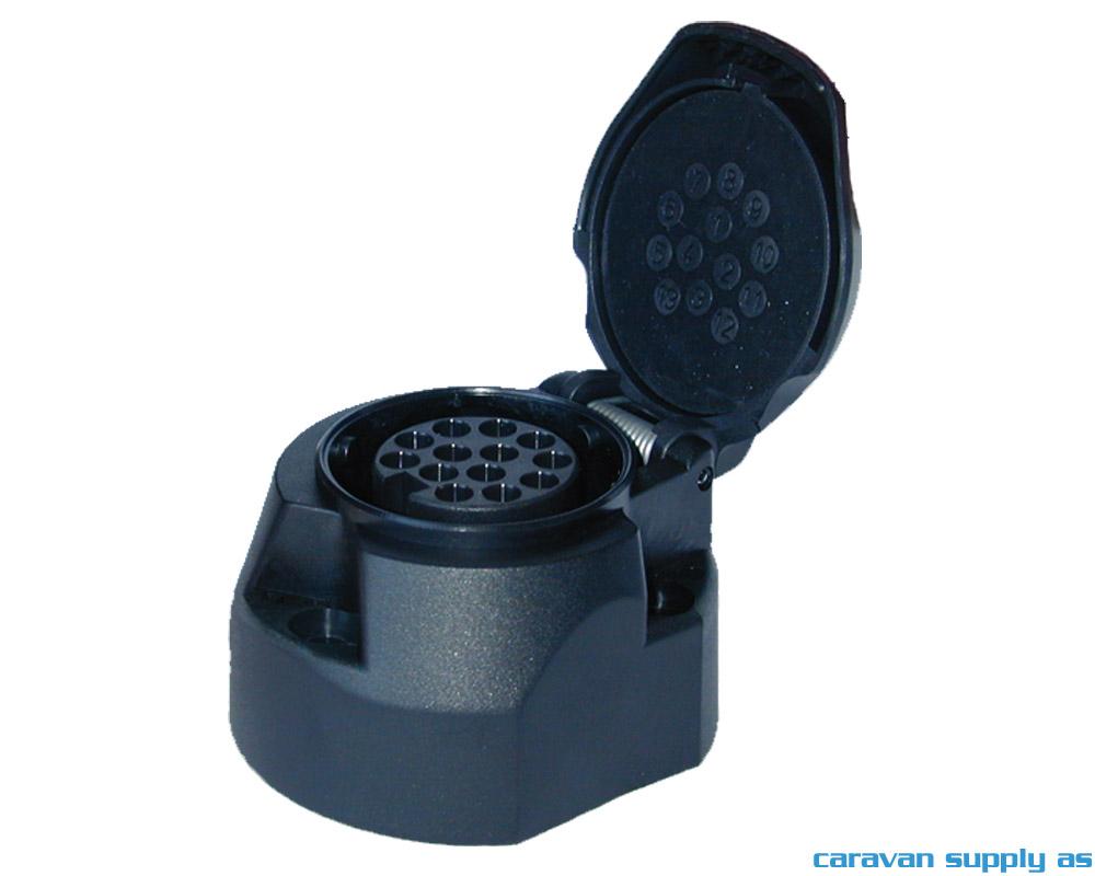 Hengerfestekontakt 13pol PVC