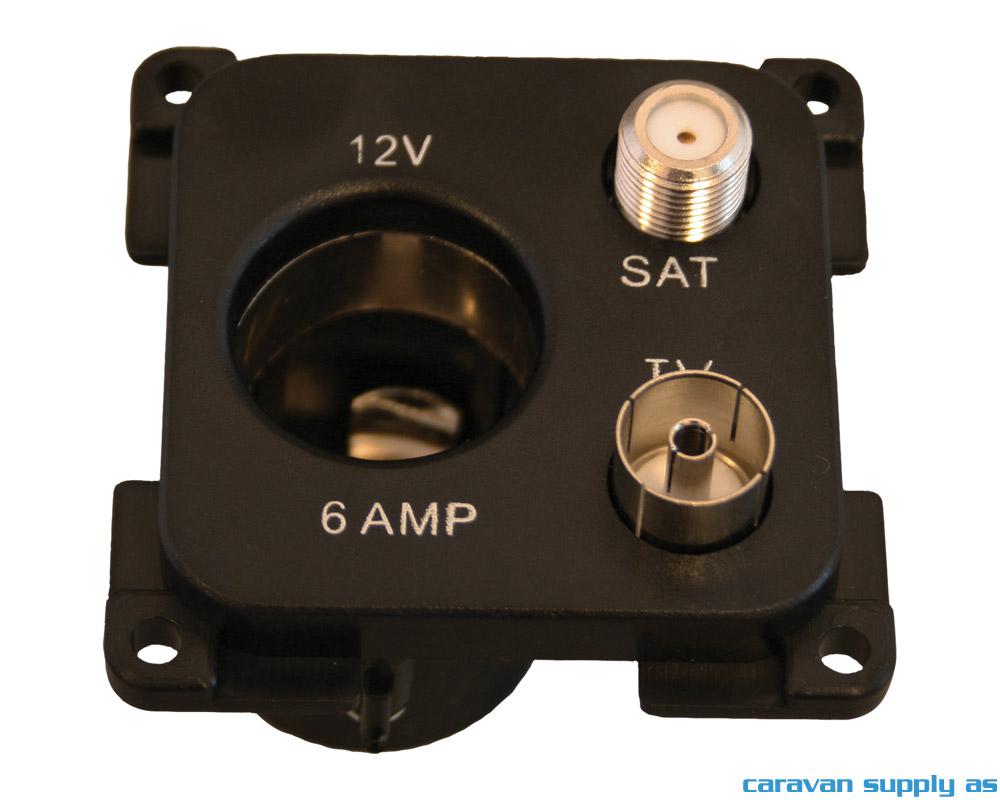 Uttak 12V/antenne/satellitt C-Line u/ramme