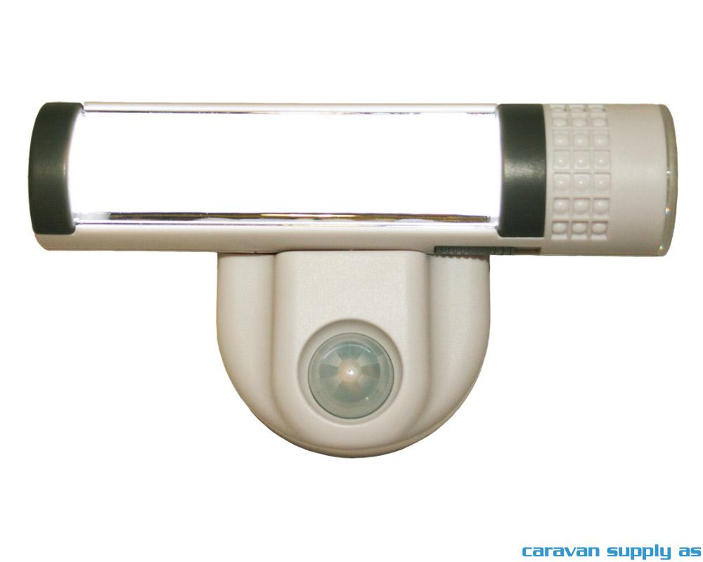 Lampe Colorado 1LED m/sensor+lommelykt 17x10x5cm h