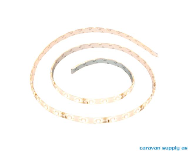 Lysstripe LED 12V 300LED varmhvit vanntett rull á 