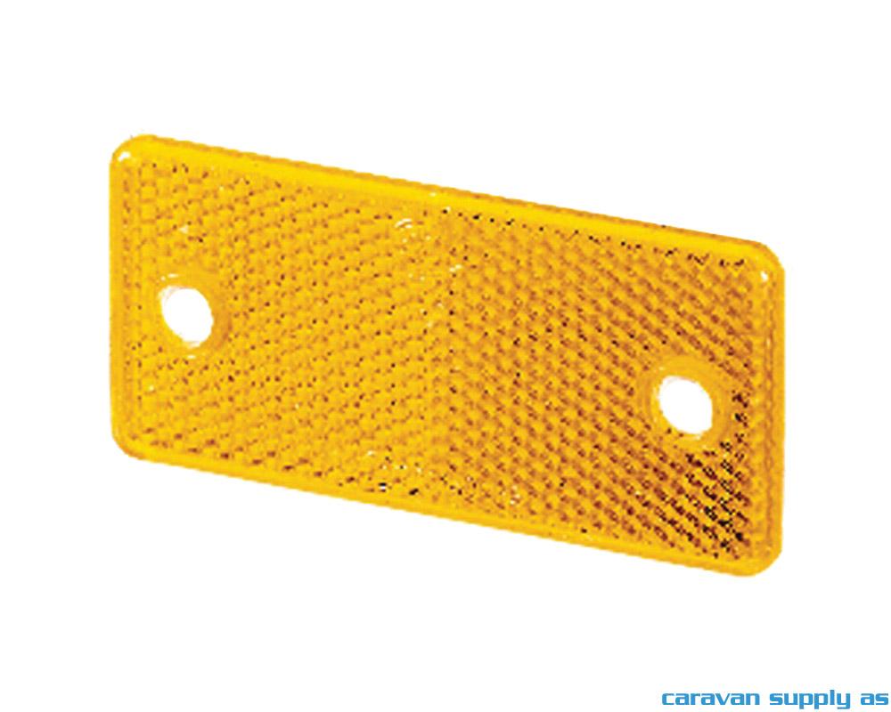 Refleks Hella kantet 94x44x6,5mm gul