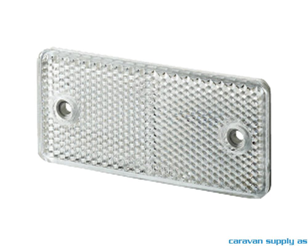 Refleks Hella kantet 94x44x6,5mm hvit