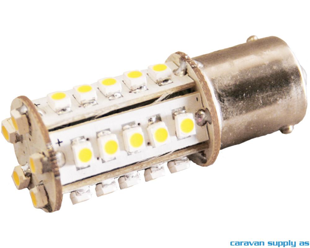 Lyspære BA15S LED 86 lumen 1,2W (20W) 12V 17x52mm