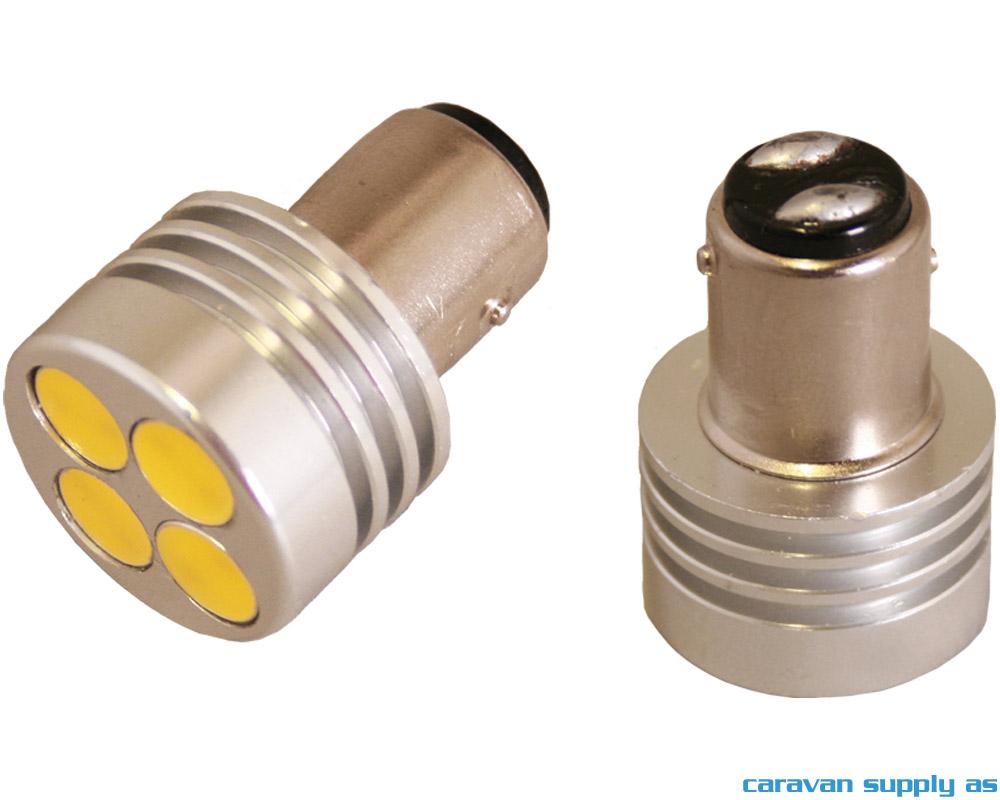 Lyspære BAY15D LED 180/55 lumen 2,1/0,8W (15W) 12V