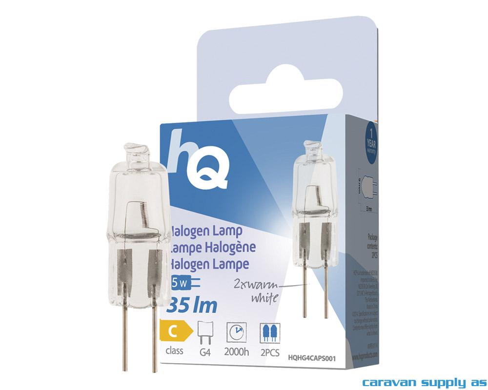 Lyspære G4 7W 12V halogen klar 2stk eske UTGÅR