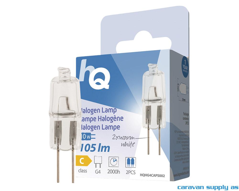 Lyspære G4 14W 12V halogen klar 2stk eske
