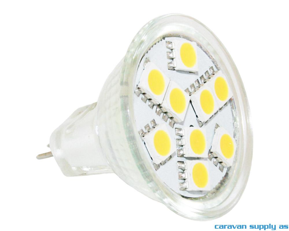 Lyspære MR11 LED 80 lumen 1,3W (8W) 12V 35x35mm