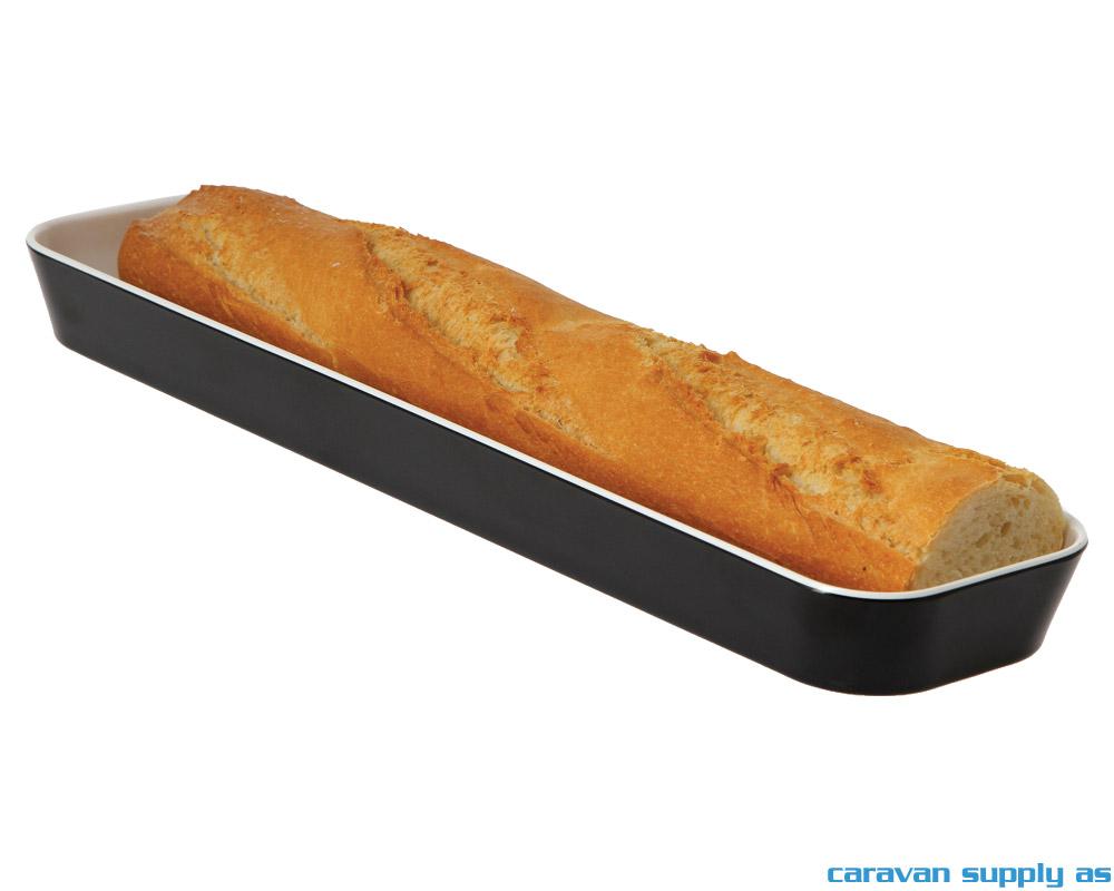 Serveringsfat Gimex Quadrato baguette 36x9cm svart