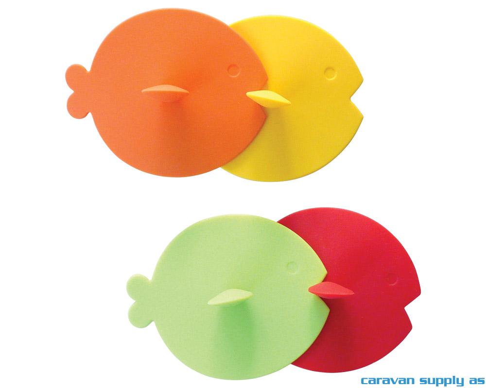 Lokk til glass Gimex Fishlid silikon 4 pk.