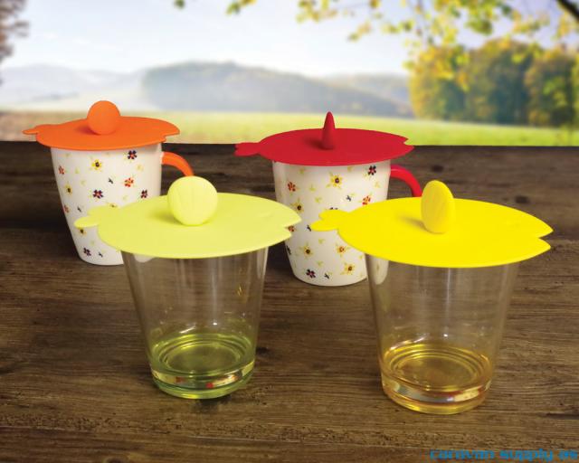 Lokk til glass Gimex Fishlid silikon 4 pk.