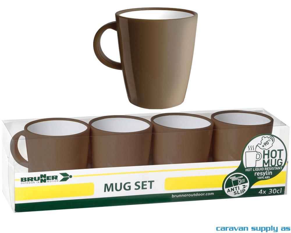 Krus Brunner Hot Mug Chocolate mørkbrun 4 pk.