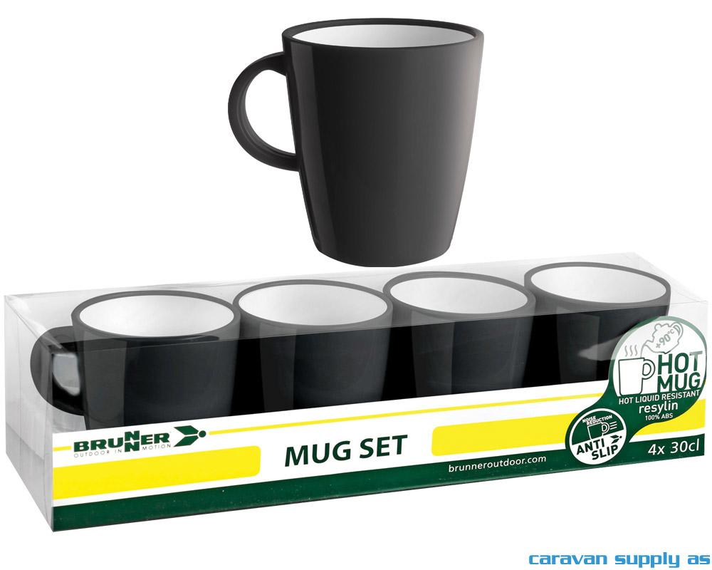 Krus Brunner Hot Mug Serenade svart 4stk