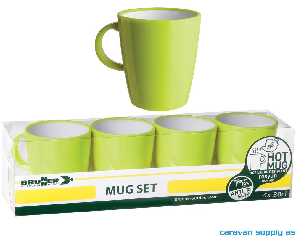 Krus Brunner Hot Mug Space limegrønn 4stk
