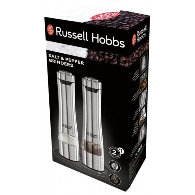 Salt-Pepper kvern Russel Hobbs batteridrift stål