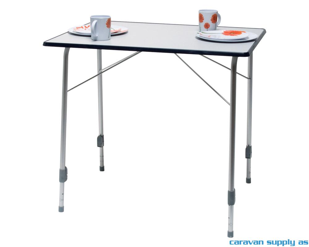 Campingbord Sorrent 80x60x65-80cm alu grå